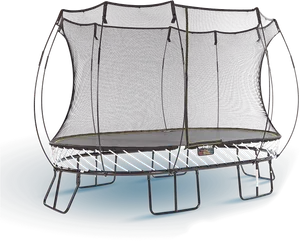 Rectangular Trampoline With Enclosure PNG Image