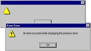 Recursive Error Dialog Screenshot PNG Image