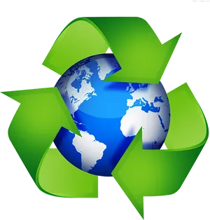 Recycling Globe Concept PNG Image