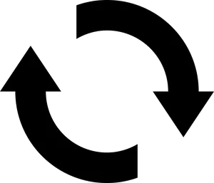 Recycling Symbol Black Arrows PNG Image