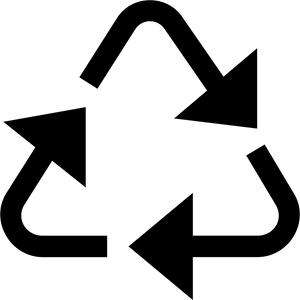 Recycling Symbol Blackon Transparent PNG Image