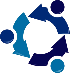 Recycling Symbol Blue PNG Image