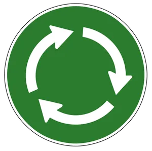 Recycling Symbol Green Circle PNG Image