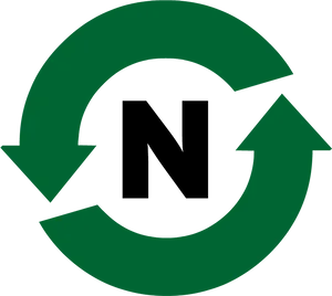 Recycling Symbol_ N_ Letter PNG Image