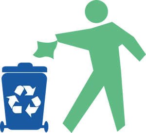 Recycling Symboland Person Icon PNG Image