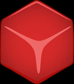 Red Abstract Cube Icon PNG image with transparent background