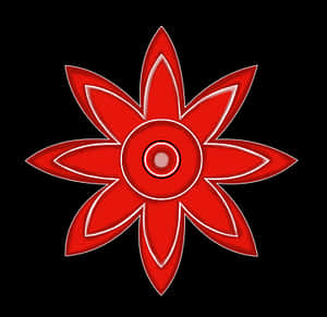 Red Abstract Flower Graphic PNG image with transparent background