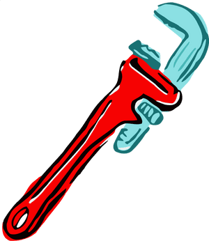 Roughly Drawn Pipe Wrench Clip Arts - Free Clipart Pipe Wrench, HD Png Download PNG