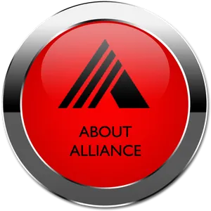 Red Alliance Button Graphic PNG Image