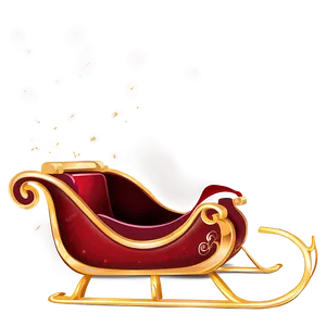 Red And Gold Christmas Sleigh Png 06292024 PNG Image