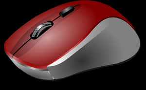 Red And Silver Computer Mouse.jpg PNG image with transparent background