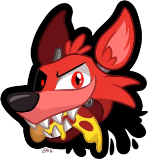 Red_ Animated_ Foxy_ Character PNG Image