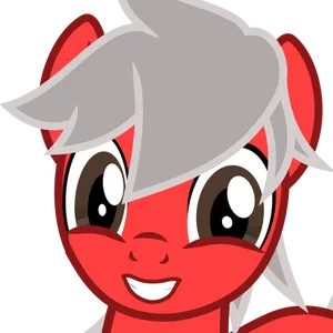 Red_ Animated_ Pony_ Character_ Smiling PNG Image