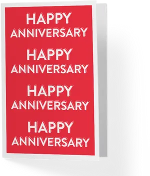 Red Anniversary Card PNG Image