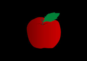 Red Apple Black Background PNG image with transparent background