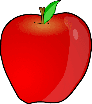 Red Apple Cartoon Illustration PNG image with transparent background