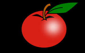 Red Apple Graphic PNG image with transparent background