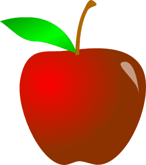 Red Apple Illustration PNG image with transparent background