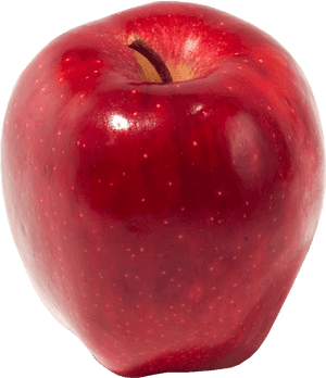 Red Apple Single Fruit PNG image with transparent background