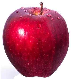 Red Apple With Water Droplets.png PNG Image