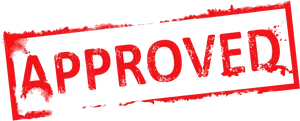 Red Approved Stamp PNG Image