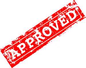 Red Approved Stamp Overlay PNG Image