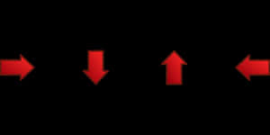 Red Arrow Directions Black Background PNG image with transparent background