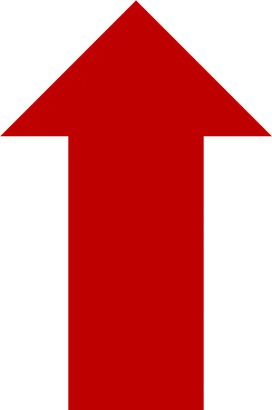 Red Arrow Up Graphic PNG Image