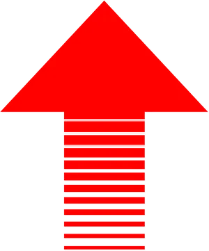 Red Arrow Up Graphic PNG Image