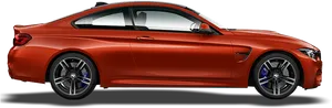 Red B M W Coupe Side View PNG Image