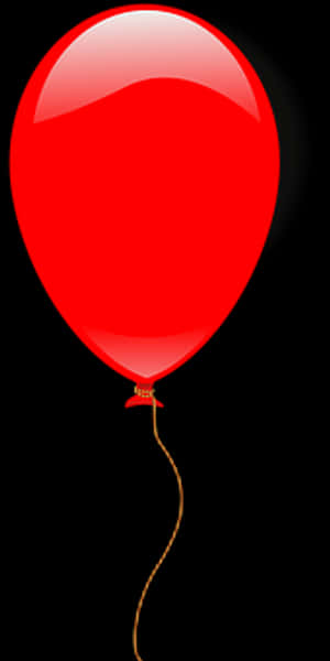 Red Balloon Black Background PNG image with transparent background