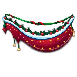 Red Banner For Christmas Png Mdm PNG Image