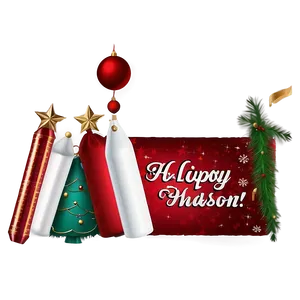 Red Banner For Holiday Season Png 06122024 PNG Image