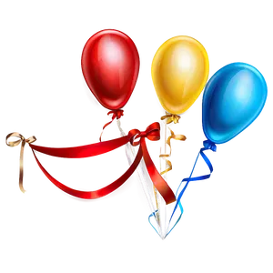 Red Banner With Balloons Png Udx PNG Image