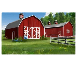 Red Barn House Png 5 PNG Image