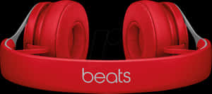 Red Beats Headphones Profile View PNG image with transparent background