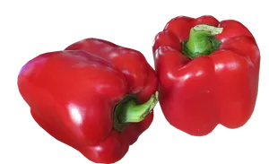 Red Bell Pepperson Black Background PNG Image