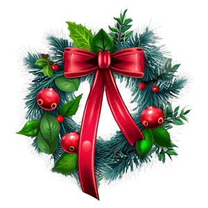 Red Berry Christmas Wreath PNG 22 PNG