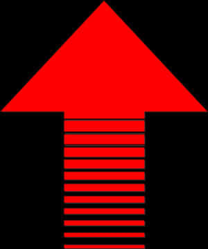 Red Black Abstract Arrow PNG image with transparent background