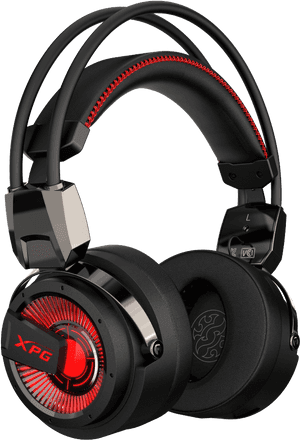 Red Black Gaming Headset PNG
