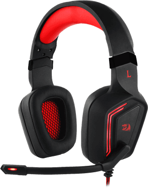 Red Black Gaming Headsetwith Microphone PNG