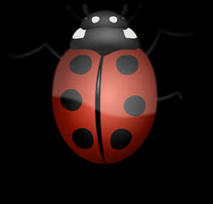 Red Black Ladybug Illustration PNG image with transparent background