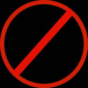 Red Black Prohibition Sign PNG image with transparent background