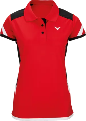 Red Black Sports Polo Shirt PNG Image