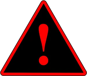 Red Black Warning Sign Triangle PNG Image