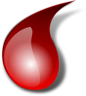 Red Blood Drop Graphic PNG Image