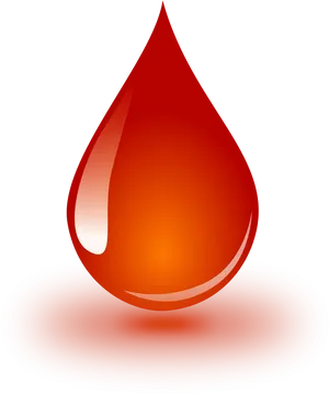 Red Blood Drop Illustration PNG Image