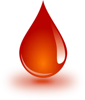 Red Blood Drop Illustration PNG Image