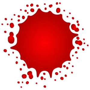 Red Blood Splat Graphic PNG Image