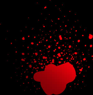 Red Blood Splatter Black Background PNG image with transparent background